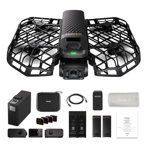 HOVERAir X1 PROMAX 8K Drone with Camera, Foldable Action Flying Camera with 42 KM/H Follow Speed, 10+ Fully Automatic Flight Modes, Fly Anywhere with OmniTerrain, SmoothCapture 2.0(Skiing Combo)