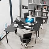DESIGNA 60 Inch L Shaped Gaming Desk, Corner Computer Desk, Home Office Study Writing Desk, Larger Gaming Table Gamer Workstation with Large Mouse Pad, Space Saving, Easy to Assemble, Left Side Black 4