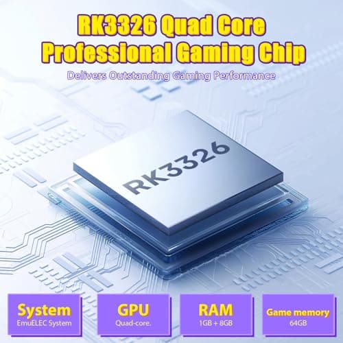 R36T Retro Gaming Console, 3.5'' IPS Screen CRT-Inspired, Handheld Game Console with 18000+ Classic Games Supports WiFi Networked Fighting and OTG, 3500mAh Battery, with Portable Case(Black 64GB) 5