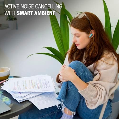 JBL Vibe Beam 2 - True Wireless Noise Cancelling Earbuds with JBL Pure Bass Sound & Smart Ambient technology, 4mics for crisp, clear calls, up to 40Hrs of Playback, IP54 Dust & Water resistant (Black) 3