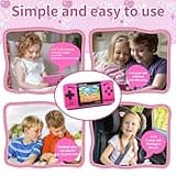 Handheld Game for Kids -Preloaded 220 Retro Video Games, Portable Gaming Player with Rechargeable Battery 3.0" LCD Screen, Mini Arcade Electronic Toy Gifts for Boys Girls (Red) 5
