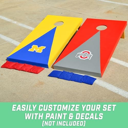GoSports Solid Wood Premium Cornhole Set - Choose Between 4 Feet x 2 Feet or 3 Feet x 2 Feet Game Boards, Includes Set of 8 Corn Hole Toss Bags 5