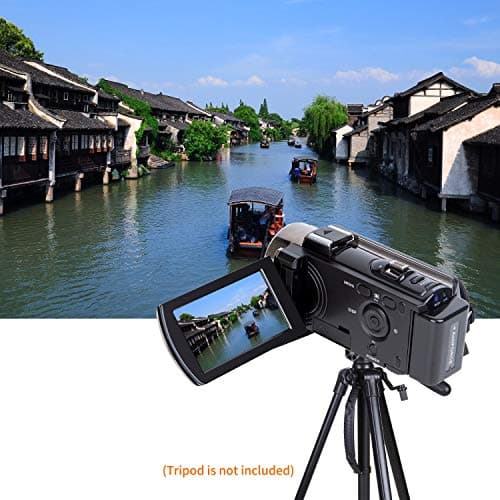 kicteck Video Camera Camcorder Digital Camera Recorder Full HD 1080P 15FPS 24MP 3.0 Inch 270 Degree Rotation LCD 16X Zoom Camcorder with 2 Batteries(604s) 4