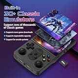 EQQOGIC R36 PROMAX Retro Handheld Game Console,4.0 Inch Full-Lamination IPS Screen Retro Gaming Console,Linux System,Built-in 64GB Memory Retro Game Console,Portable Arcade Video Gaming Console 3
