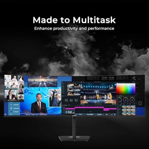 Deco Gear 49” Curved Dual-QHD 5120×1440 Ultrawide Monitor, 120Hz, HDR400, 1ms, FreeSync, USB-C 65W, PBP/PIP, KVM, Speakers, Height-Adjustable Stand – Designed by an American-Owned & Operated Company 4