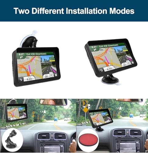 GPS Navigator for Car Truck RV, 9 inch Touch Screen Latest 2025 Map, Real Voice Spoken Turn-by-Turn Direction Reminding Navigation System for Cars, Vehicle GPS with Speed and Red Light Warning, FM 5