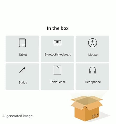 HiGrace 2025 Latest Upgraded Android 15 Tablet 10 Inch, 24GB+128GB+1TB Expand, WiFi 6 BT 5.4, Type-C Fast Charging, Dual Camera, Widevine L1 HD IPS Screen with Keyboard 5