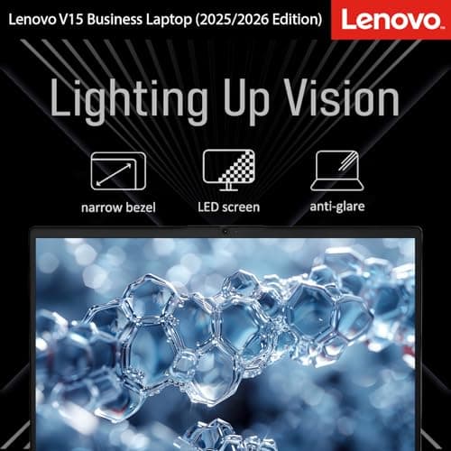 Lenovo 2026 New Generation V15 Business Laptop with Microsoft Office | 15.6" FHD Display | Intel High-Performance CPU | 16GB RAM | 512GB SSD | Ultra-Quiet Design | Long Battery Life | Windows 11 Pro 4