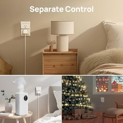 Linkind Matter Smart Plug with Remote, Work with Apple Home, Siri, Alexa, Google Home, SmartThings, Smart Outlet 15A/1800W Max, Smart Automation, Remote Control,Timer&Schedule, 2.4G Wi-Fi, 4 Pack 4