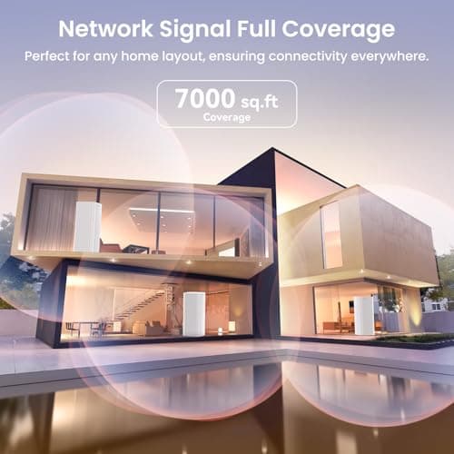 Tenda AX3000 WiFi 6 Mesh System Nova MX12 - Whole Home Covers up to 7000 sq.ft - Dual-Band Mesh Network for 160+ Devices - 1.7 GHz Quad-Core CPU - Replaces Wireless Router - 3-Pack(2025 New Version) 4