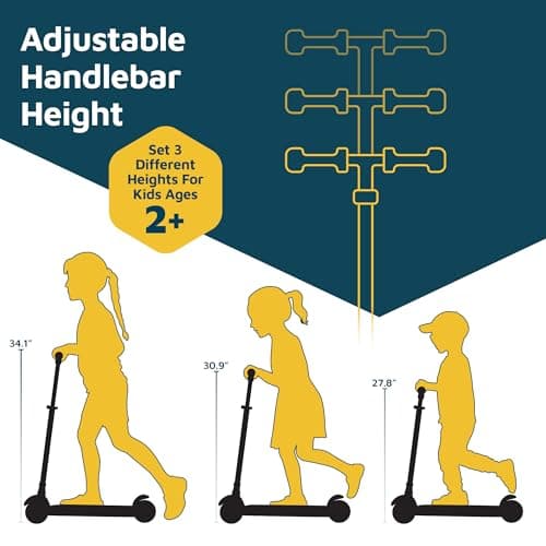 Lifemaster Kids Scooter – Children and Toddler 3 Wheel Kick Scooter – LED Wheel Lights Illuminate When Rolling– Adjustable Handlebar – Indoor and Outdoor Red 2