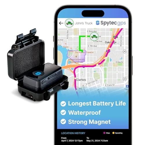 Spytec Atlas GPS Tracker for Vehicles & Kids | Up to 14-Day Battery Life | Waterproof Magnetic Case, Geofencing, Portable Real Time Mini GPS Car Tracker w/Lifetime Support | Subscription Required