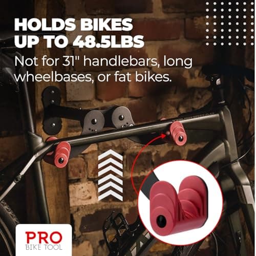 PRO BIKE TOOL Bike Wall Mount - Horizontal Indoor Bike Rack for 1 Bicycle - Bike Rack for Garage - Safe and Secure Bike Hook for Road, Mountain or Hybrid Bikes - Bike Hanger, Bicycle Storage 5