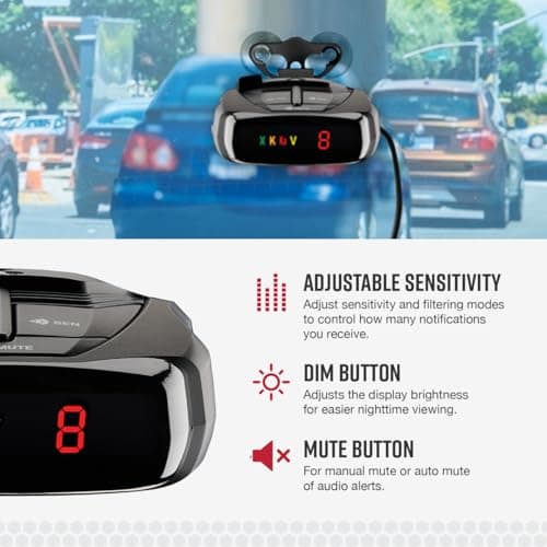 Cobra RAD 380 Laser Radar Detector – Long Range Detection, LaserEye Front and Rear Detection, IVT Filtering, Adjustable Sensitivity, Digital Signal Processing, Black 4