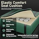 HLDIRECT Gaming Chair, Ergonomic Video Game Seat with 360° Swivel & Lumbar Massage, Computer Chair PU Leather Cushion for Adults Home/Office Use (Black & Green) 5