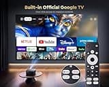 [1500 ANSI/Google TV/Voice Control]Smart Projector with WiFi 6 and Bluetooth, 4K Support, Outdoor Movie Proyector, 1080P Home Ceiling Auto Focus Projector, PUTRIMS K12 Gray 2