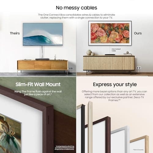 SAMSUNG 55-Inch Class QLED 4K LS03D The Frame Series Quantum HDR Smart TV w/Dolby Atmos, Art Mode, Anti-Reflection, Customizable Frame, Slim Fit Wall Mount with Alexa Built-in (QN55LS03D, 2024 Model) 5