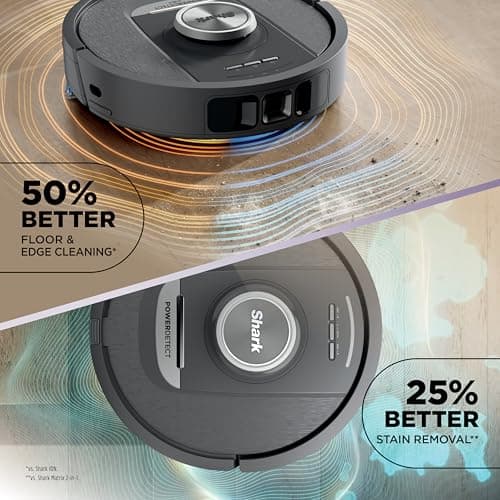 Shark Robot Vacuum & Mop Combo, PowerDetect NeverTouch, Self-Emptying & Self-Refilling, 60-Day Debris Capacity, 30-Day Refill Tank, Pad Dry, 5 Intelligent PowerDetect Cleaning Technologies, RV2820YE 4