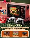 Huqjot 2026 Upgraded Retro Gaming Console Stick Pro, Video Games Console with 4K HDMI, Built-in 23 Classic Game Emulators, 20000+ Games - Video Game with Upgrade Dual 2.4G Wireless Controllers (64G) 5