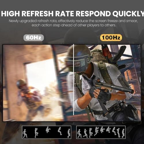 CRUA 27" Curved Monitor, FHD(1920x1080P) VA Panel, 100HZ, 120% sRGB Professional Computer Monitor, Narrow Bezels on Three Sides, Blue Light Filter, Office and Dormitory(HDMI, VGA)-Black 3