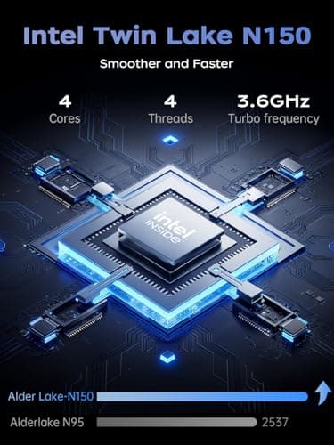 KAIGERR Laptop, 15.6-inch Laptop, 2025 Laptop Computer, 16GB RAM 512GB NVMe SSD, Intel N150 Processor(Up to 3.6GHz), Windows 11 Pro, 1080 FHD Display for Business & Students, 5000Mah Battery, Wi-Fi 2