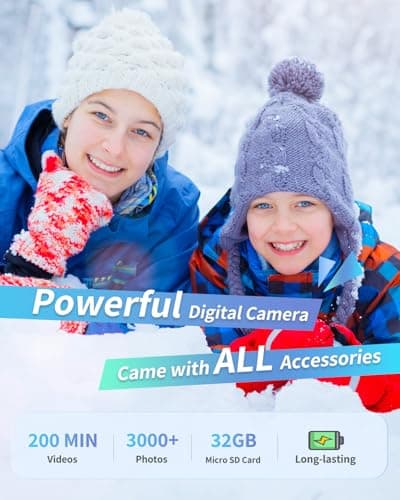 Digital Camera, FHD 1080P Point and Shoot Camera with 16X Zoom Anti Shake, Compact Small Portable for Boy Girls(Deep Black) 3