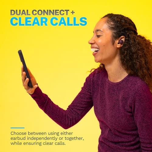 JLab Go Air Pop+ True Wireless Earbuds, in Ear Headphones, Bluetooth Earphones, 35H Playtime Ear Buds, Bluetooth Earbuds with Microphone, USB-C Charging Case, Dual Connect, EQ3 Sound, Violet 3