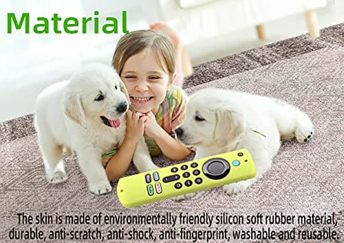 Hi Color Silicone Cover Compatible with 5.6 Inch Fire TV Stick (3rd Gen) Remote Firestick Remote Cover for Firesticksticktv Silicone Protective Case Sleeve(Sky Blue) 4