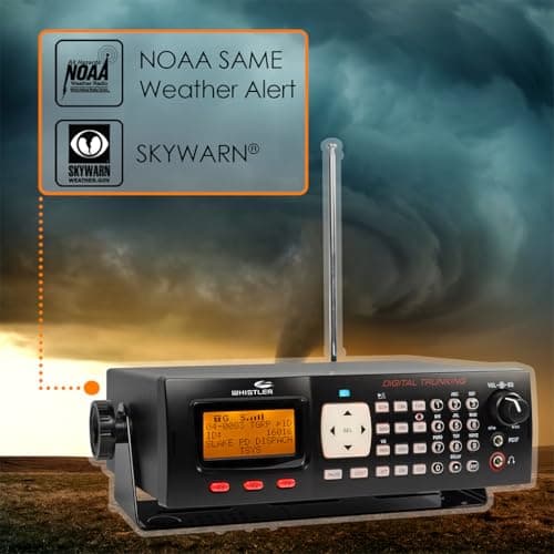 Whistler WS1065 Digital Trunking Desktop Scanner – Programmable Police/Fire Radio with Backlit Display, 1800 Memory Channels, and V-Scanner Technology – Black 2