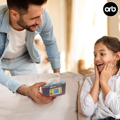 Mini Retro Games Console, 150 in-Built Games, 8-Bit Retro Gaming Handheld Console, 1.8” Full Colour LCD Screen Pocket Console, Immersive Sound Games Console - ThumbsUp! 2