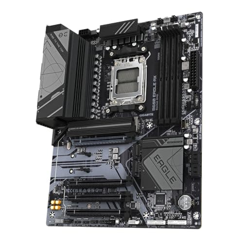 Gigabyte B650 EAGLE AX AMD AM5 Socket Motherboard, ATX, 4x DDR5 Slots, 3x M.2 Sockets, 1x USB-C Port, Fitted I/O Shield, GbE LAN, Wi-Fi 6E, 1x Display 4