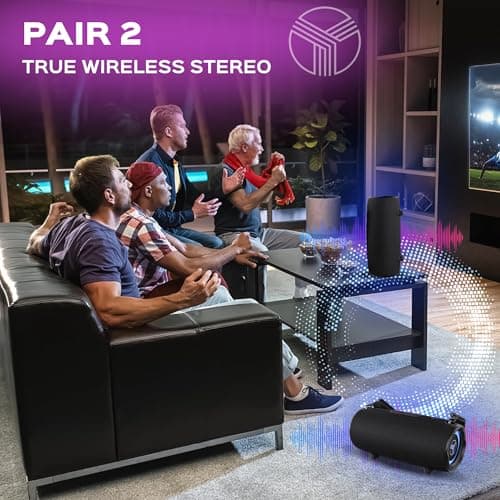TREBLAB Ultra Loud Wireless Speaker - 60W Stereo Sound with Deep Bass, 20H Playtime, Powerbank, Waterproof, Loudest Portable Bluetooth Speaker for Home, Outdoor Party, Beach, Work, Travel, HD-Max 5