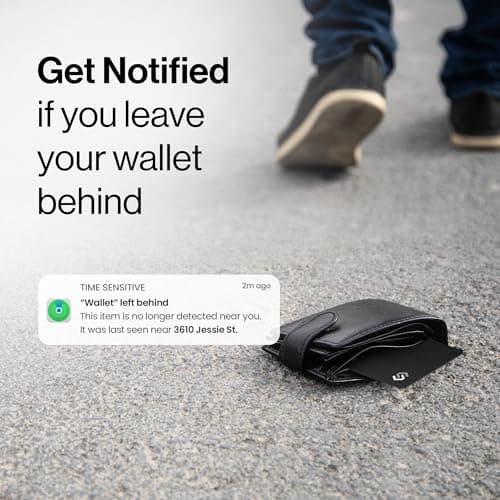 SPOTMINDERS Apple MFi Certified Credit Card Wallet Tracker PRO (iOS Only) Works with Apple Find My Tracking Card for Wallet Rechargeable Tag IP68 0.07in Slim iPhone Item Finder for Luggage Tags Purse 4