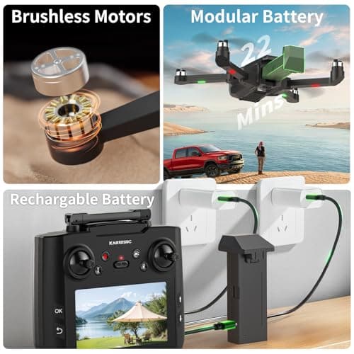 GPS Drones with EIS 4K Camera for Adults, 4.5"LCD Screen Control and Follow Me, 5GHz FPV Real-Time and GPS Auto Return, Al Track&Orbit Mode, RC Quadcopter drone Beginner, Long Flight Time Under 249g 4