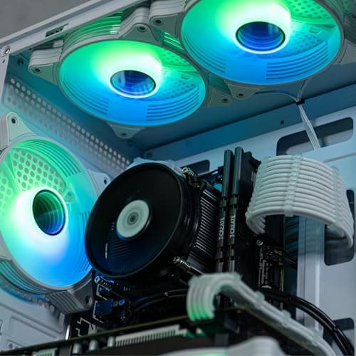 ViprTech Stryker 1.0 Gaming PC - AMD Ryzen 7 (4.1GHz Turbo), RX 580 8GB, 32GB DDR4 3200, 1TB NVMe SSD, 700W PSU, WiFi BT USB-C, Win 11 Pro, RGB, Desktop Computer Prebuilt, White 3