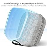 sarlar Hard Carrying Case Compatible with Meta Quest 3S/Quest 3/Oculus Quest 2/Vision Pro Official Original/Elite Strap VR Headset and Controller Accessories, Suitable for Travel and Home Storage 4