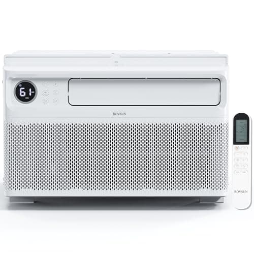 ROVSUN 10000 BTU Window Air Conditioner with Inverter Compressor, AC Unit for Window with Remote Control, Timer Function & Pre-Installed Side Panels for Easy Operation & Installation, 115V/60Hz