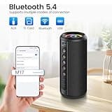 Portable Bluetooth Speaker, Bluetooth 5.4 Wireless Speaker with 20W HD Loud Stereo Sound, 20H Playtime, IP7 Waterproof, LED Lights, TWS Pairing, Built-in Mic, for Outdoor, Home, Party, Beach, Gift 2