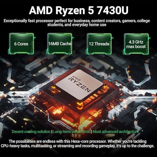 HP 17 Laptop Essential Computer, 17.3 IPS FHD Business PC, 6-Core AMD Ryzen 5, 32GB RAM, 1.5TB Storage (1TB SSD + 500GB Ext), Windows 11 Pro Copilot AI Lifetime Office, HubxcelAccesory, Number Pad 4