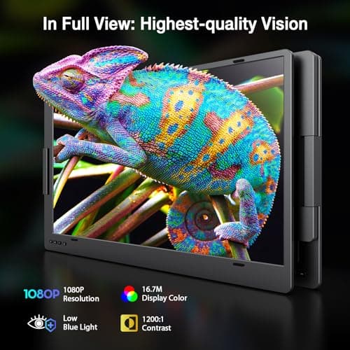 KYY Laptop Screen Extender, 15.6" Monitor Extender with Type-C Plug&Play, 1080P FHD Portable Triple Monitor for Laptop with Alloy Dual Display fit 13"-17", Portable Extended Screen for Mac/Wins/Chrome 2