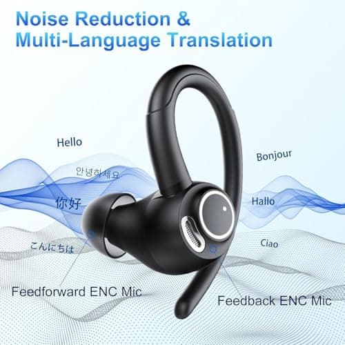 AI Translation Earbuds Real Time, 164 Language Translator Earbuds, 3-in-1 Bluetooth 5.4 Translation Headphones with 5 Translation Modes, 48H AI Ear Buds Translator Device for Business/Travel/Learning 3