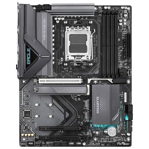 GIGABYTE X870 Eagle WIFI7 Motherboard - Supports AMD Ryzen 9000 CPUs, 14+2+2 Phases VRM, up to 8000MHz DDR5 (OC), 1xPCIe 5.0, Wi-Fi 7, 2.5GbE LAN, USB 4 2