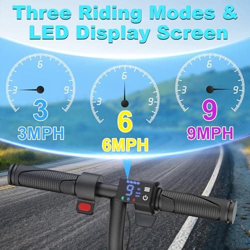 Electric Scooter for Kids Aged 6-12, LED Display, 3 Speeds, 250W Motor, Max 10 Miles Range, Top Speed 9Mph, 6.5'' Tires 3