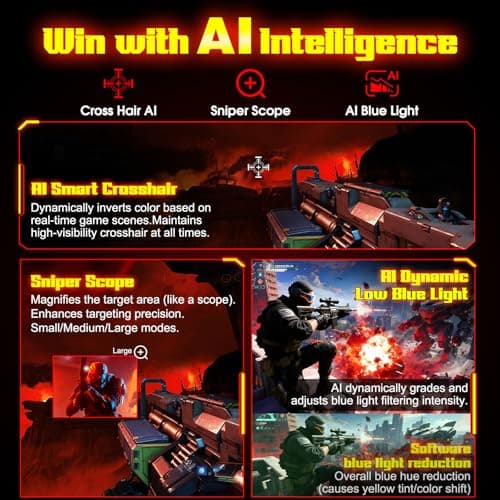 SANSUI 34 Inch 240Hz Ultrawide Curved Gaming Monitor UWQHD 3440×1440, 21:9 2K Curved Monitor 1500R,HDR400,Fast VA, PIP/PBP,AI Crosshair,AIPQ(Visual Enhance),MPRT 1ms,HDMI2.1*2,DP1.4*2(DP Cable Incl.) 2