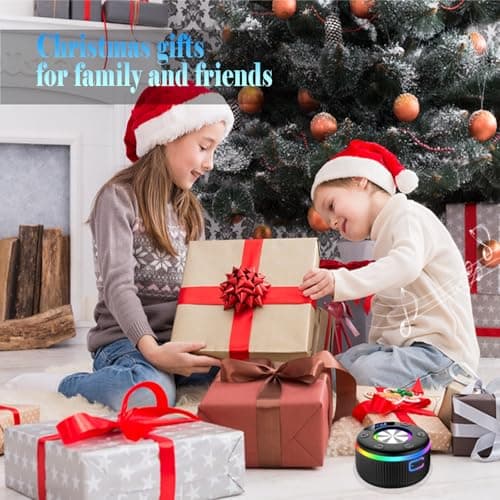 dotn Bluetooth Shower Speaker, Portable Bluetooth 5.3 Speakers Wireless, IP7 Waterproof Mini Speaker with RGB Lights, Suction Cup, Stereo Bass, for Bathroom Party Travel Outdoor, Gift 2