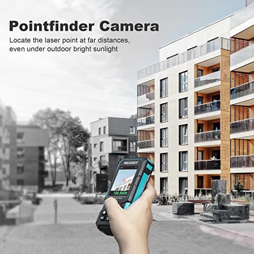 Laser Measure, MiLESEEY 330Ft Laser Distance Meter, Rechargeable Multifunctional Laser Measurement Tool with Pointfinder Camera,P2P Technology, Perfect for Outdoor Long-Range Measuring 2