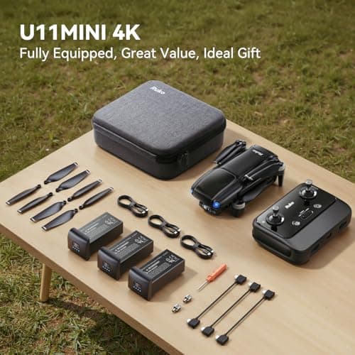 Ruko U11MINI 4K, Drones with Camera for Adults 4K Video 8K Photo, Under 249g, 3-Axis Gimbal EIS, 20000ft FPV Transmission, AI Takeoff/Landing, Auto Return, GPS with Beeper, Beginner (96-Min Flight) 3