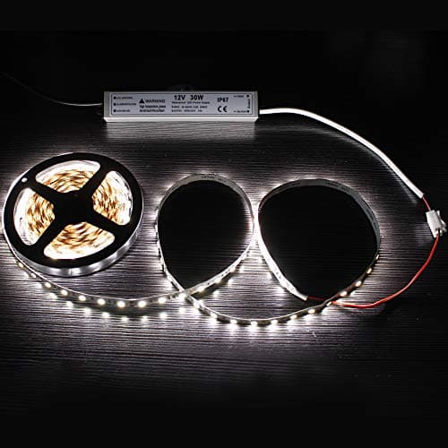 30W 12 Volt LED Power Supply, Waterproof IP67 LED Driver, 110V AC to 12V DC Converter, LED Transformer Low Voltage Output with 3-Prong Plug 3.3 Feet Cable for Light Strip, 2.5Amp 2