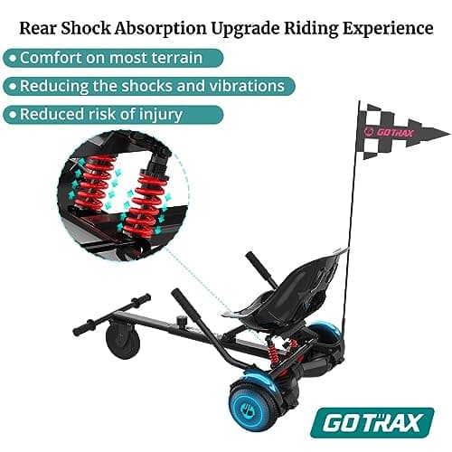 Gotrax Hoverboard Attachment with Rear Shock Absorption, Hoverboard Go Kart(BLA) 2