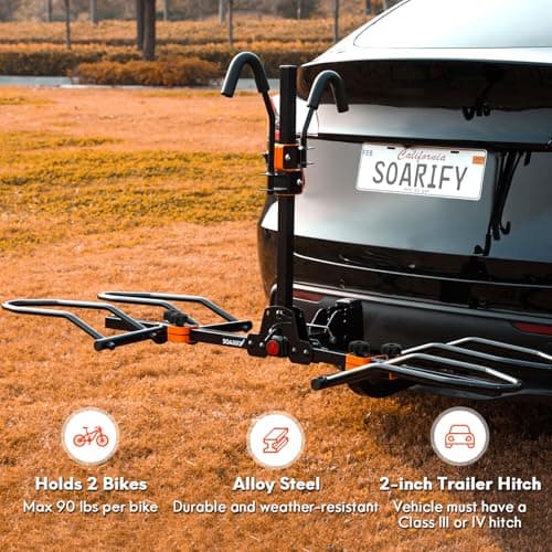 Soarify Platform 2 EBike Rack for Car Hitch Bike Rack for SUV RV Trucks Carrier Bicycle Car Racks 2-inch Receiver (Ebike Rack) 2